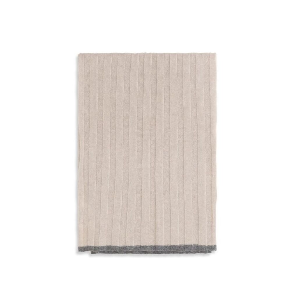 Brunello Cucinelli Beige Cashmere Men's Scarf